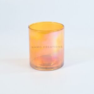 Holographic Jar for Candle Making |300 ml | Amber