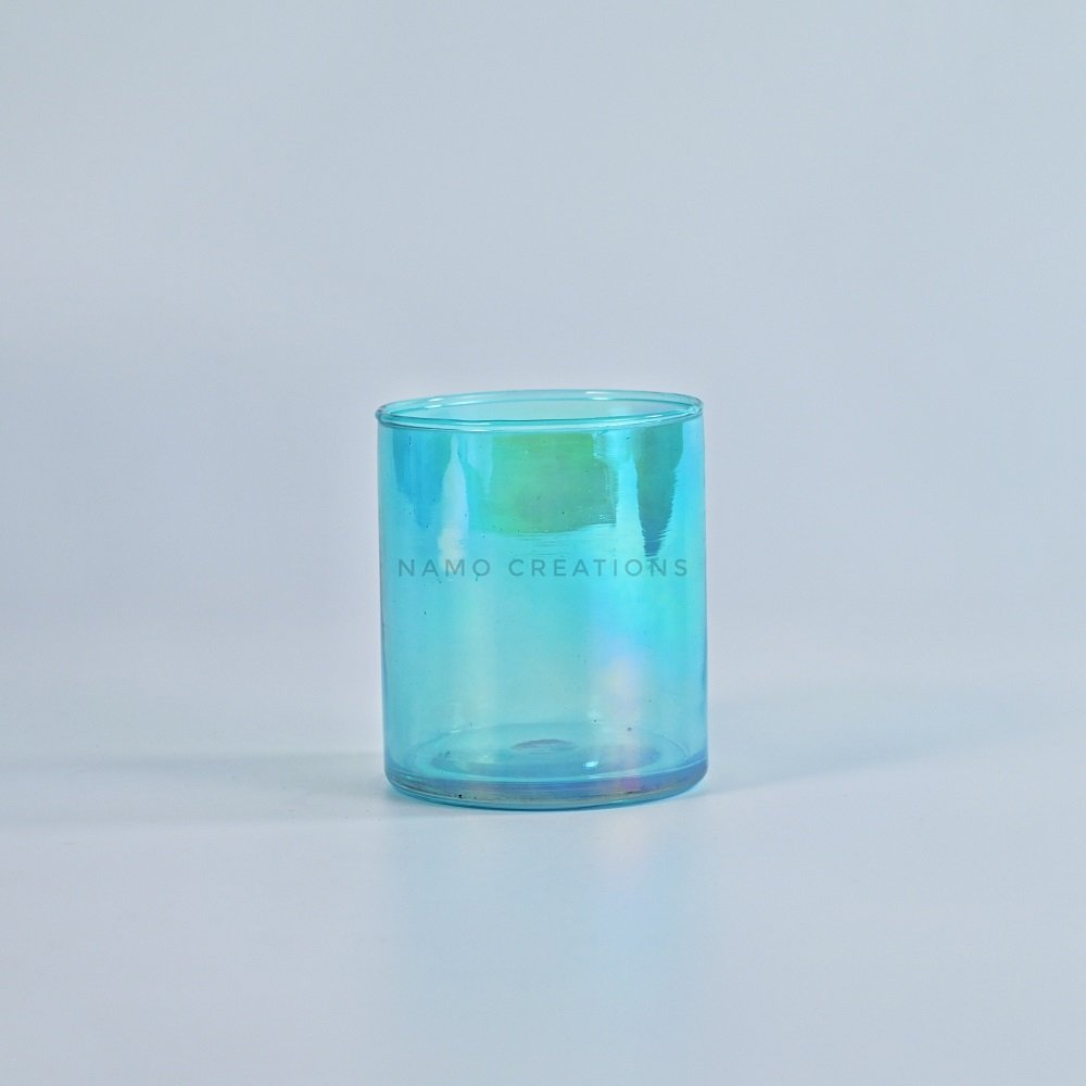 Holographic Jar for Candle Making |300 ml | TEAL